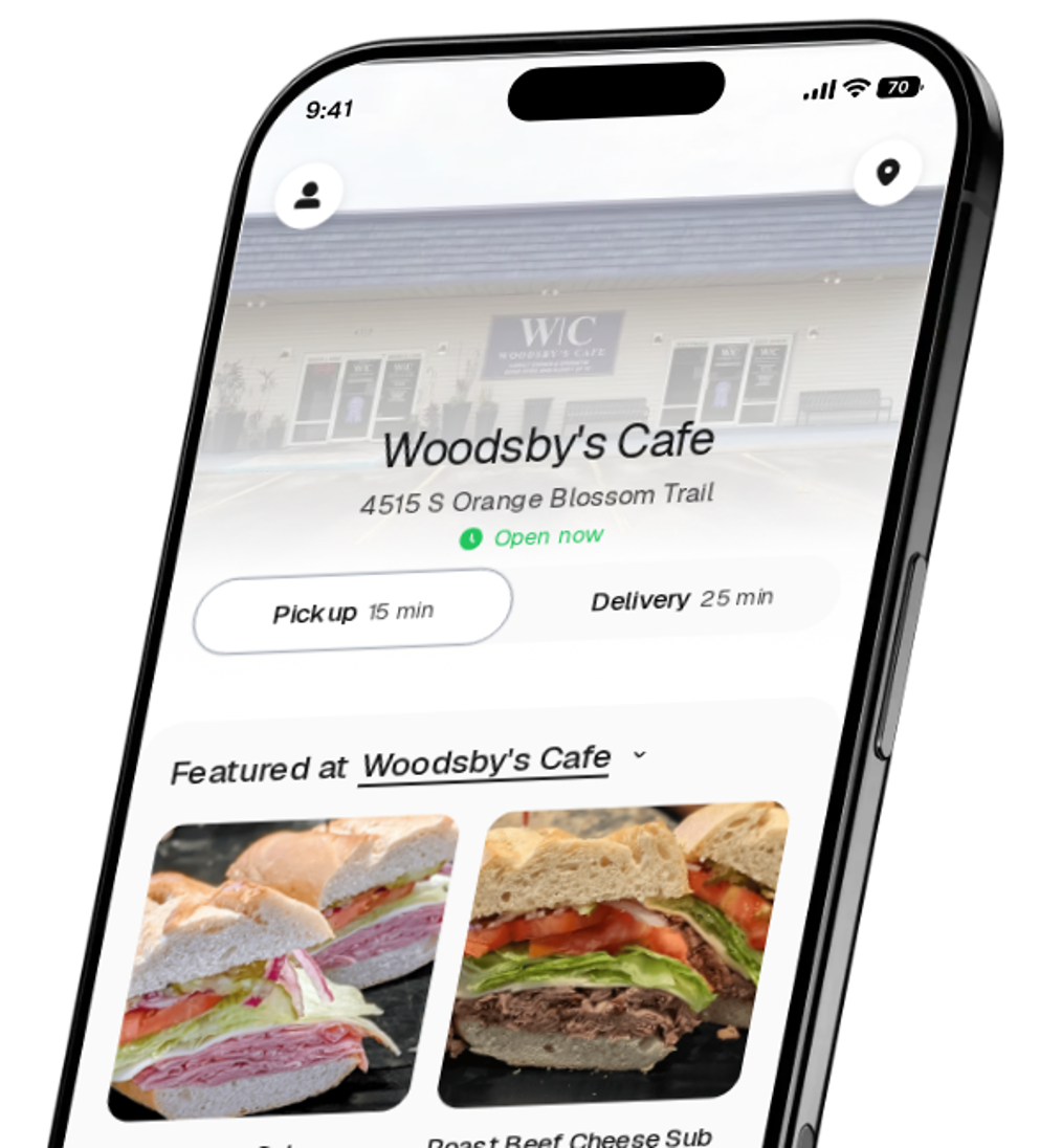 Woodsby's Cafe app preview